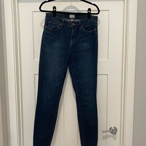 J. Crew Lookout high rise skinny dark wash
